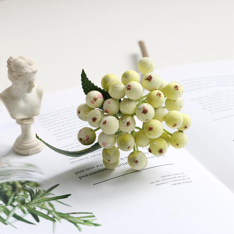 Berry Artificial Flowers Bouqute Plastic Fake Flowers For Home Decor Christmas Garden Wedding Decoration Faux Plant Accessories