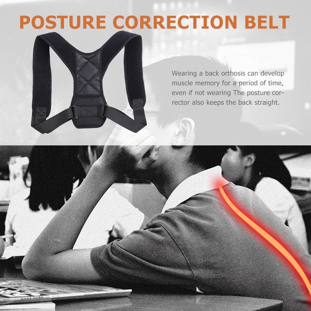 Back Posture Corrector Adjustable Shoulder Brace Lightweight Shoulder Support Belt Portable Spine Alignment Brace for Men Women