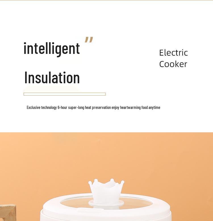 Smart Single-Serve Mini Rice Cooker for Steaming and Cooking Porridge