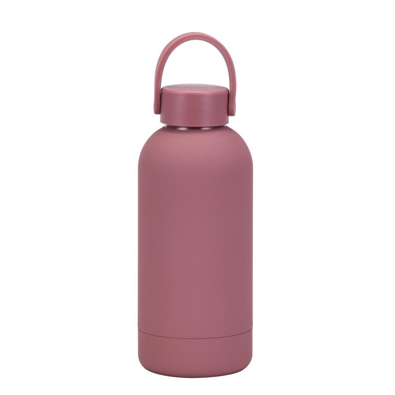 350ml Doppelschichtige Edelstahl-Thermosbecher Tragbarer Griff Einfache Kleine Öffnung Sport-Wasserflasche Outdoor-Wasserbecher