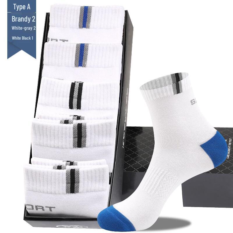 LangSha Men s Mid-Calf Cotton Sports Socks