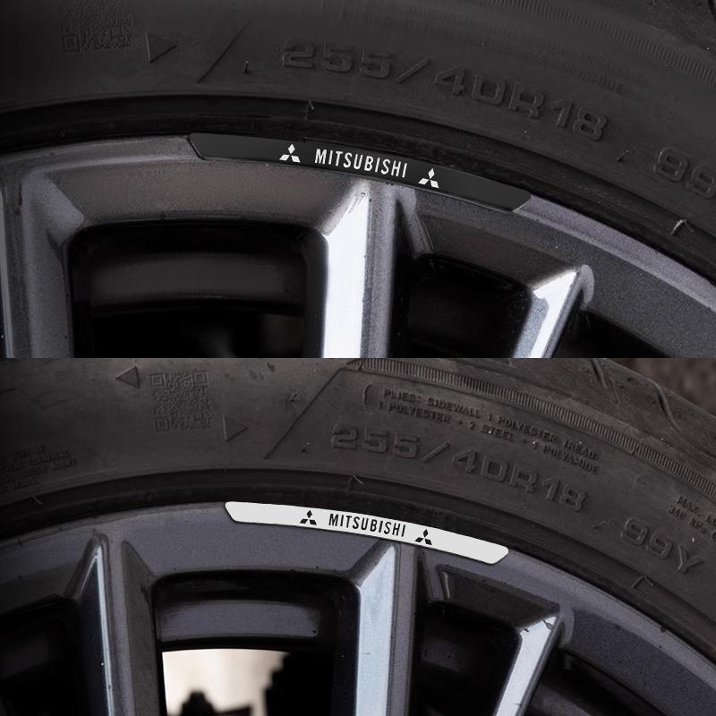 Car Logo Aluminum Stickers Car Wheel Hub Decoration For Mitsubishi Lancer 9 10 Outlander 3 Pajero ASX L200 Xpander Colt RalliArt