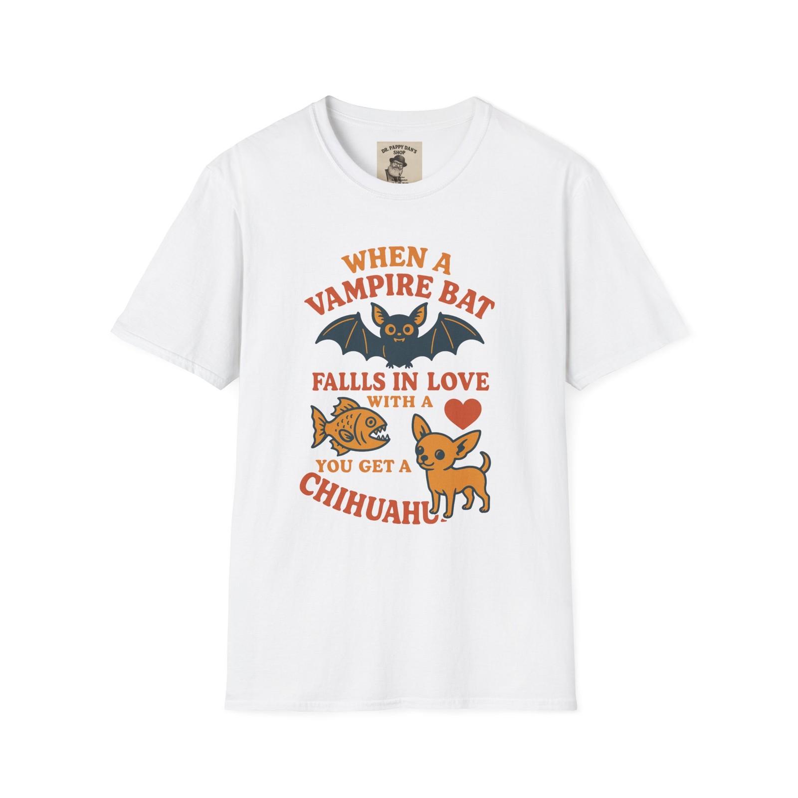 Vampire Bat, Piranha, Chihuahua, Animal Love Unisex Softstyle T-Shirt, Halloween S разноцветный