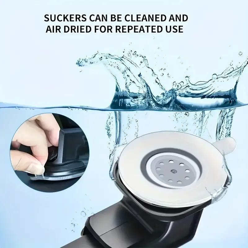 Car Phone Holder Sucker Mount Stand Suction Cup Cellphone Support In Car For iPhone15 Xiaomi Huawei Samsung Mobilephone Bracket