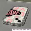 Ins Simple English Apple 15 Mobile Phone Case Iphone14promax Transparent Soft Rubber 13/12/11 Anti-drop XR