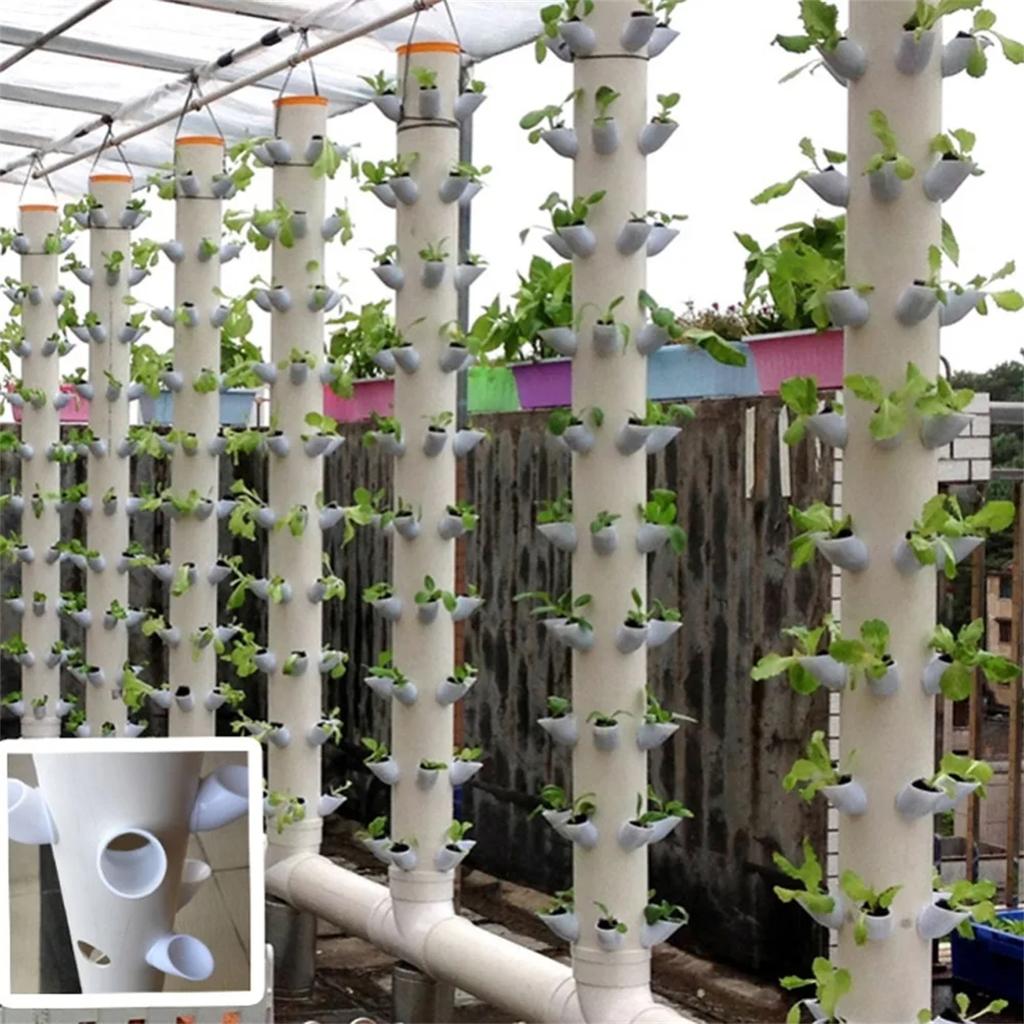 Pipe Fixed Planting Cup and Sponge Hydroponic Flowers Vegetables Nurturing Soilless Culture Planting Pot DIY Planting 10/100Pcs