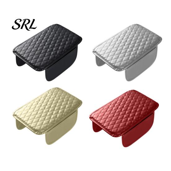 Vehicle Armrest Protector Car Center Console Cover, Faux Leather Cover for Car, Soft Mat Universal Middle Cushion with Side Storage Pockets Auto Box