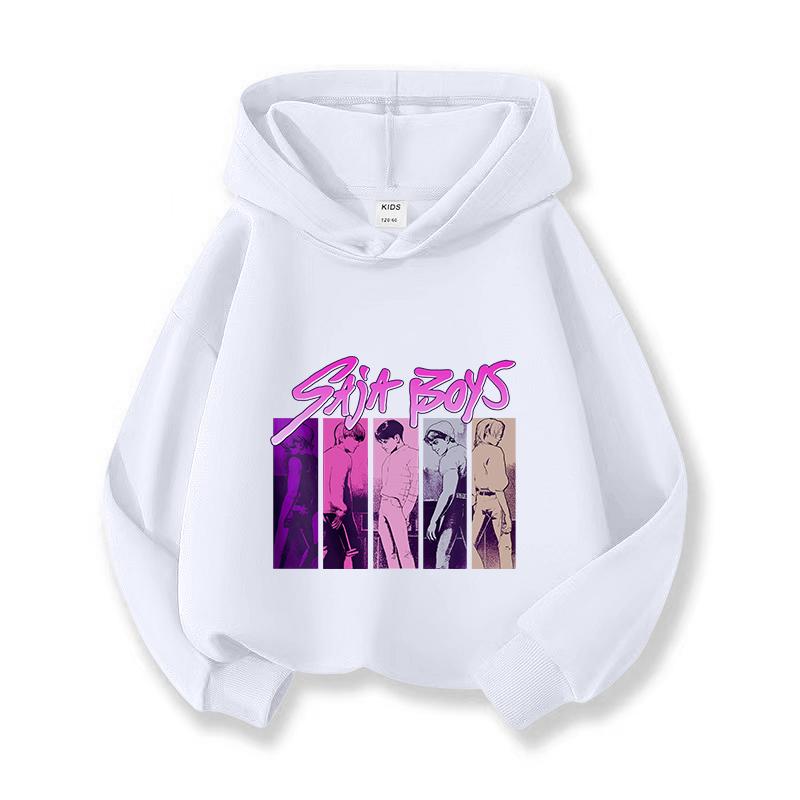 KPop Devil Hunter Cartoon Printed Fashion Children's Hoodie Casual Comfortable Hoodie