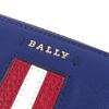 Excellent BALLY SALEN.S Metal Logo Bally Stripe Zip Around Leather Long Wallet Used