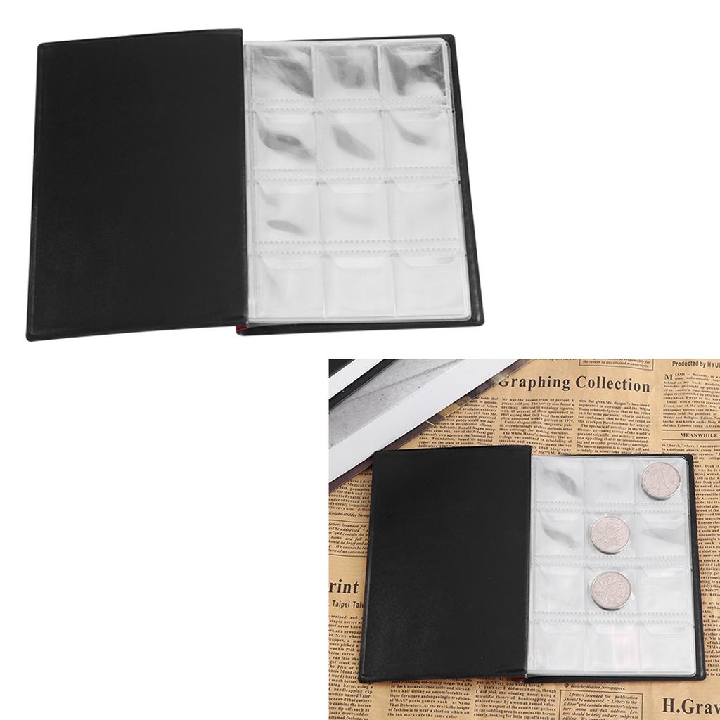 New 120 Pockets 10 Pages World Coin Storage Folder Album Money Collecting Holder Book Black