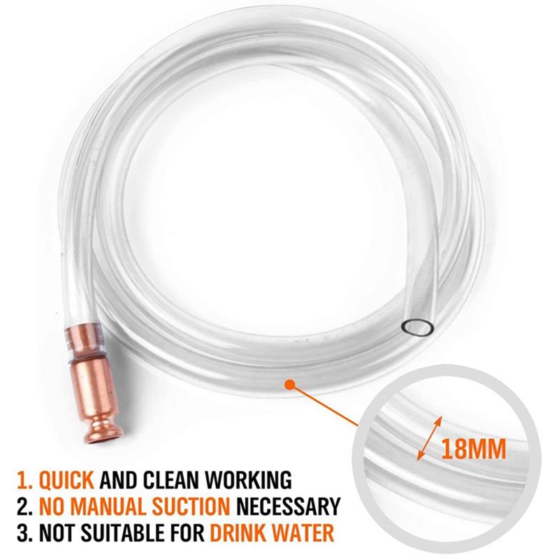 NEW-Multifunctional Liquid Siphon, Gas Siphon Hose Pump For Fuel Water Transfer, Self Priming Hose (2.5M)