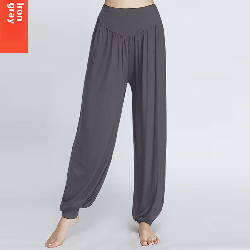 Pantaloni sportivi in modal per yoga e danza, pantaloni a campana larghi e di grandi dimensioni XL