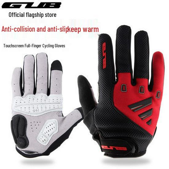 GUB S029 Touchscreen Full Finger Cycling Gloves for All-Season Use L красный