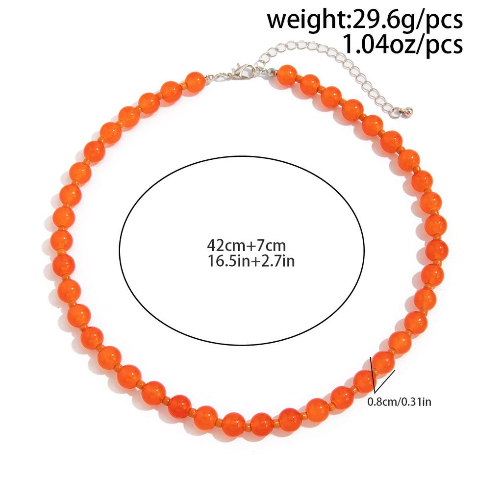 Fashion Creative Transparent Glass Beads Choker Necklaces for Women Retro Bohemian Clavicle Chain Necklace Summer Daily Party Jewelry