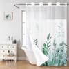 Handun Botanical Floral Double-Layer Polyester Shower Curtain