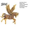 Wear-resistant Winged Horse Pin Flying Brooch Rhinestone Lapel Sparkling Retro