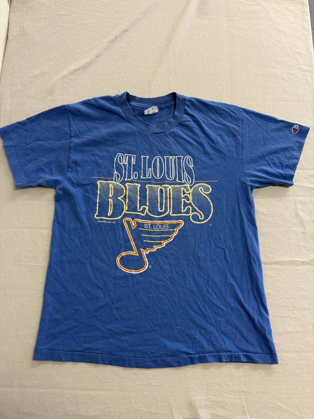 Vintage St Louis Blues Hockey T-shirt 1992 Hockey Tee - L XXL