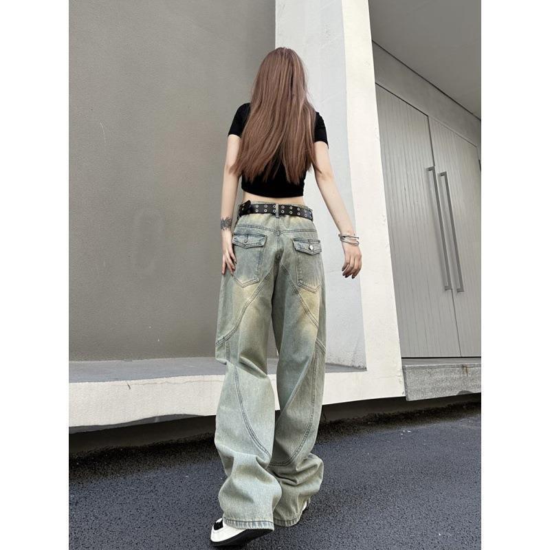2024 Spring Retro Loose Straight-Leg Wide Jeans