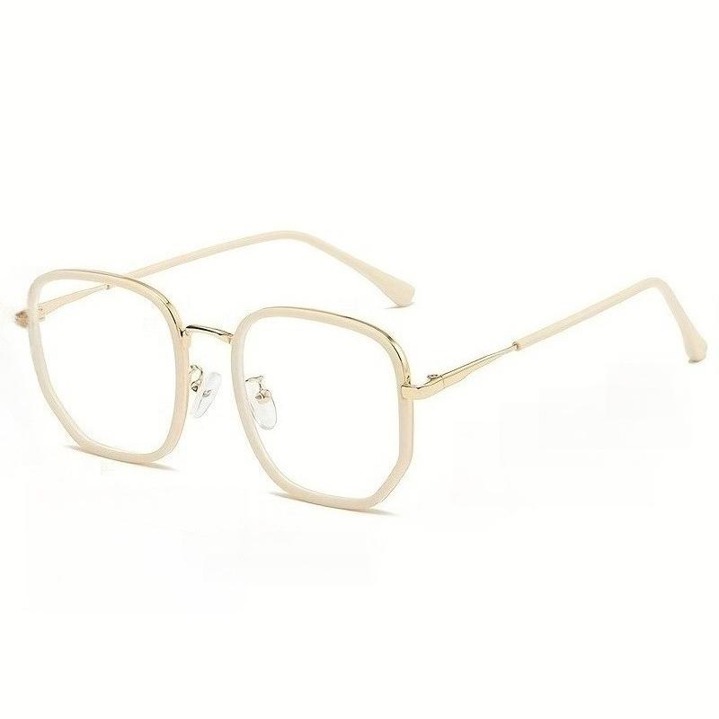 2PCS New Fashionable and Trendy Women's Glasses with a Large Frame and Round Face to Look Thin and White