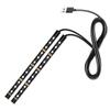 12LED Strip Lamp USB Car Cigarette Lighter Atmosphere Light Multicolor Adhesive Tap Auto Decoration Dash Foot Socket Car Styling
