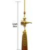 Brass Five Emperors Coins with Copper Gourd for Happiness, Prosperity, and Health - Auspicious Knot for Front Door or Bedroom