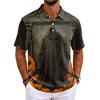 Men's Halloween Print Short Sleeve T-Shirt Stylish Casual Top