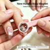 Hollow Cat Eye Nail Magnet Ring Magnetic Tool With Handle For Cat Eye Gel Polish DIY Nail Art Manicure Tools