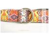 Ethnic Style Colorful Pattern Gray Dog Leash for Large Pets