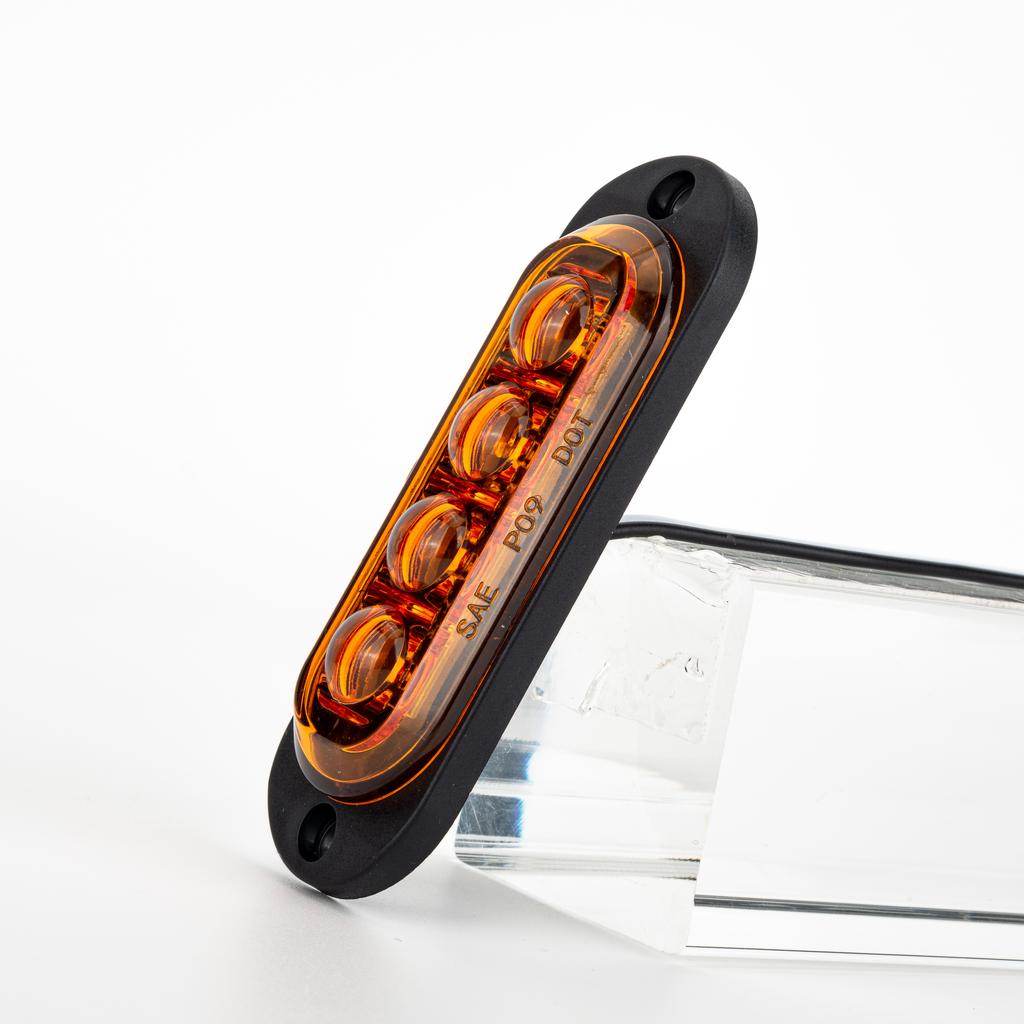 2PCS 12-24V 4LED Truck Beacon Lamp Trailer Side Marker Lamp LED Waterproof Car Warning Clearance Side Light for Lorry