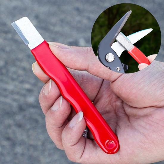 Venkovní přenosný nůžkový brousek na nože s protiskluzovou rukojetí Ergonomická kompaktní velikost přenosný zahradní nástroj brousek kámen