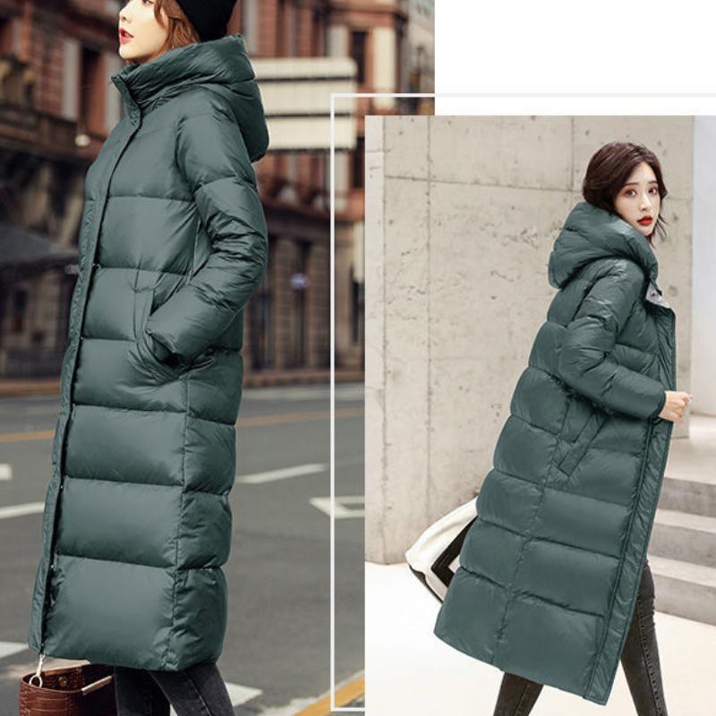 Parkas Women New Autumn Winter Thicken Female Warm Long Parka Coat Women Casual Solid Color Loose Hooded Coat Jackets Outwear Snowwear