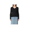 Polo Ralph Lauren Solid V-Neck Long Sleeve Sweater Women Sweater Black 211891641-017