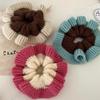 Korean Style Oversized Wool Pleated Flower Scrunchie: Versatile High-End Women's Hair Accessory
