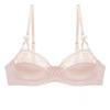 Sexy Französisches Sternzeichen Jahr Rotes Spitzen-Dünnbaumwoll-BH-Set, Brustminimierer Anti-Hänge-Vollbrust Damen-Dessous-Set