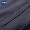 ROMON Men's Thickened Wool Blend Rabbit Fur Lined Jacket
