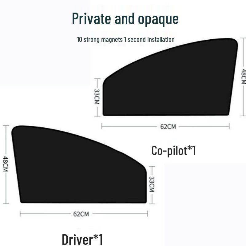 Magnetyczna osłona przeciwsłoneczna do samochodu - izolacja cieplna i ochrona przeciwsłoneczna bocznych szyb