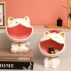 Resin Lucky Cat Statue Entrance Key Storage Ornament for Office Study Desk Decor