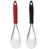 2 Pcs New Stainless Steel Gravy Whisk Rubber Non Slip Egg Whisk Sector Multi-purpose Foldable Whisk Cooking