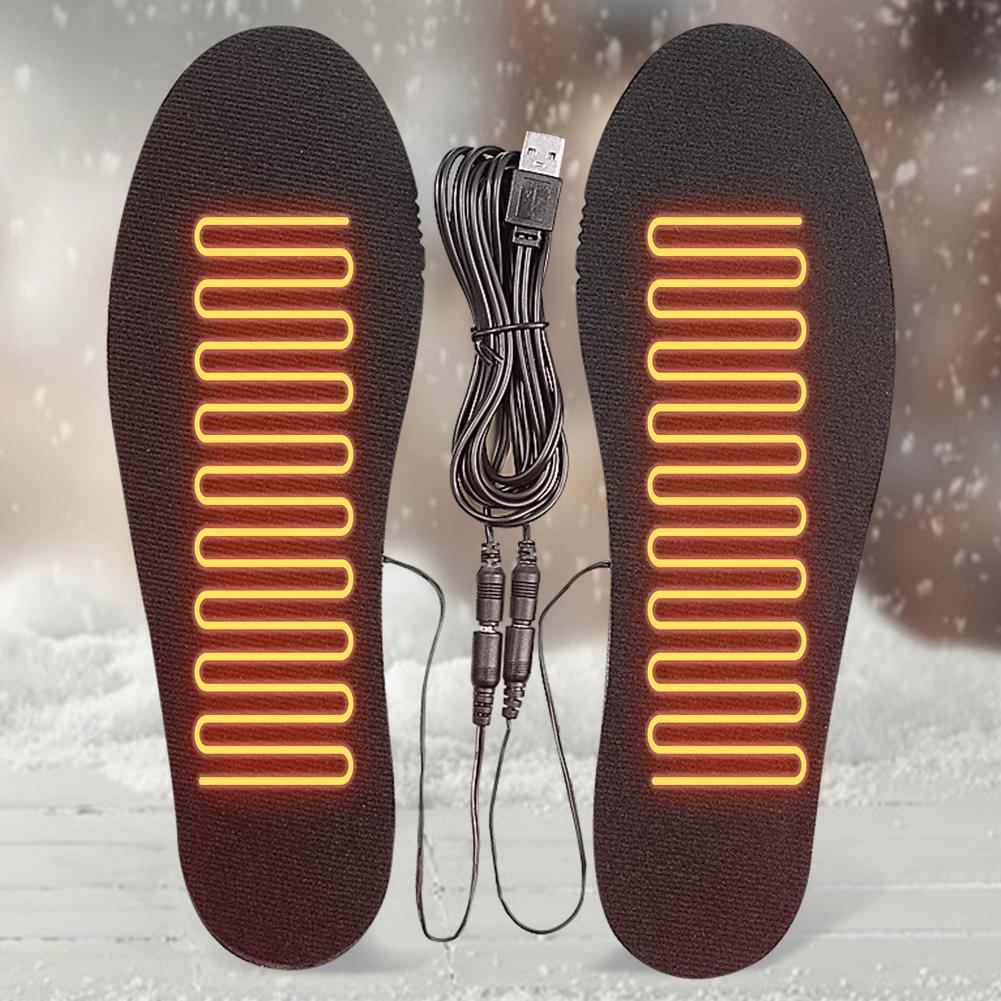 2026 Electric Foot Warmer Insoles USB Heated Foot Warming Pad Mat Winter Outdoor Sports Heating Insoles Cuttable for Men Women