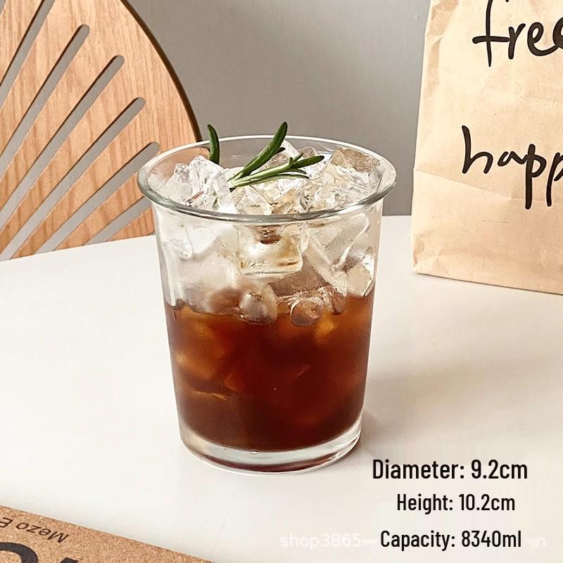 Ins Style Flip-Top Glass Beverage Cup for Coffee, Tea, Milk, Milkshakes, Lattes, and More