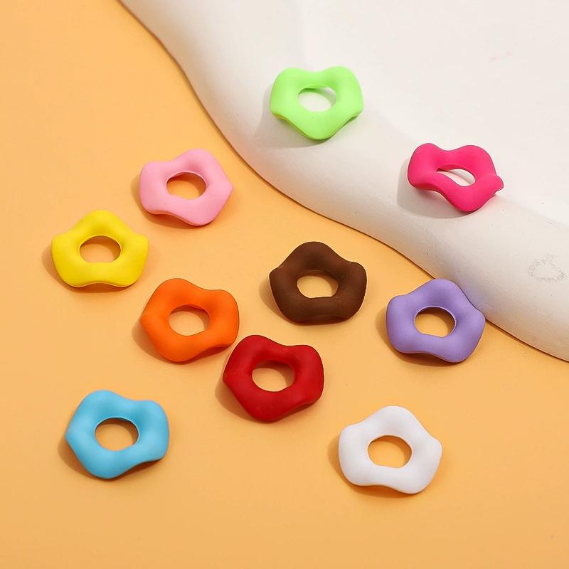 Hexagonal wavy big hole stack bead diy mobile phone chain bag pendant jewelry Beaded pen bracelet necklace jewelry accessories