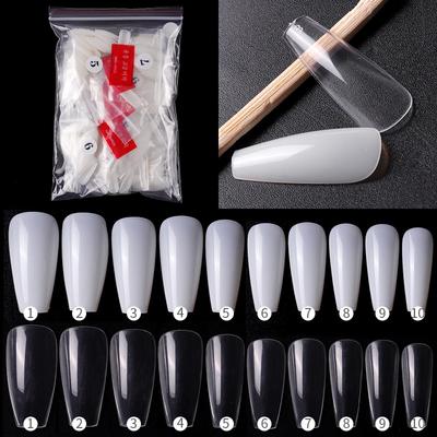 Nail Art Vollaufkleber Nagelstück Transparenter Fake Nagel Fertiger Sargnagel Spitznagel Ballett Nagelstück