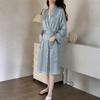 Womens Silk Robe Long 100% Mulberry Bathrobe Belted Loungewear