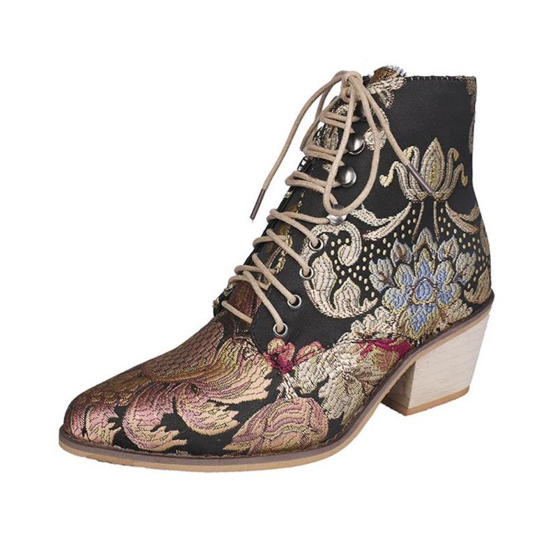 polyurethane Ankle Boots for Women High Heel Boots Sexy Pointed Toe Winter Fashion Shoes Woman Botas