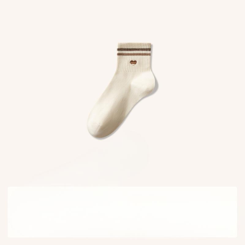 Female Spring and Autumn New Pure Cotton Sports Socks