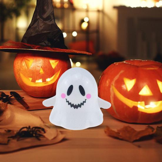 Halloween Wind-up Ghost Toy Spooky Cartoon Ghost Walking Toy Toddlers Boys Girls Spring Clockwork Mini White Ghost Toy