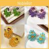 Chic Style European Enamel Drop Oil Floral And Leaf Earrings Women For