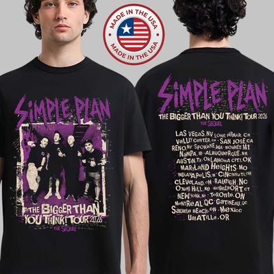 Simple Plan Bigger Than You Think Tour 2026 Concert T-Shirt