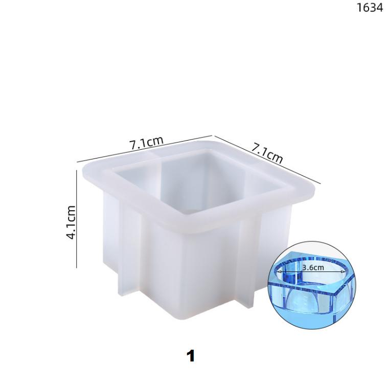 

DIY кристаллическая форма для эпоксидной смолы, форма для свечи, квадратный подсвечник, качели, настольная ювелирная силиконовая форма 1
