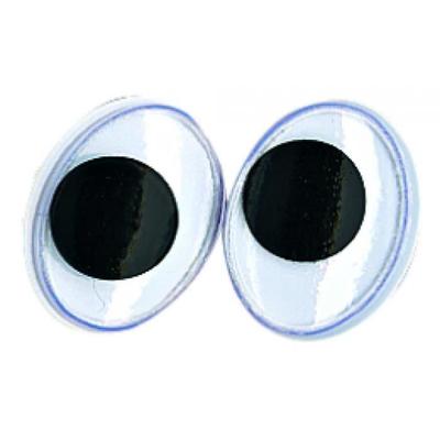 Plastic Eyes - RAYHER - Oval - Black - Mixed - Blister